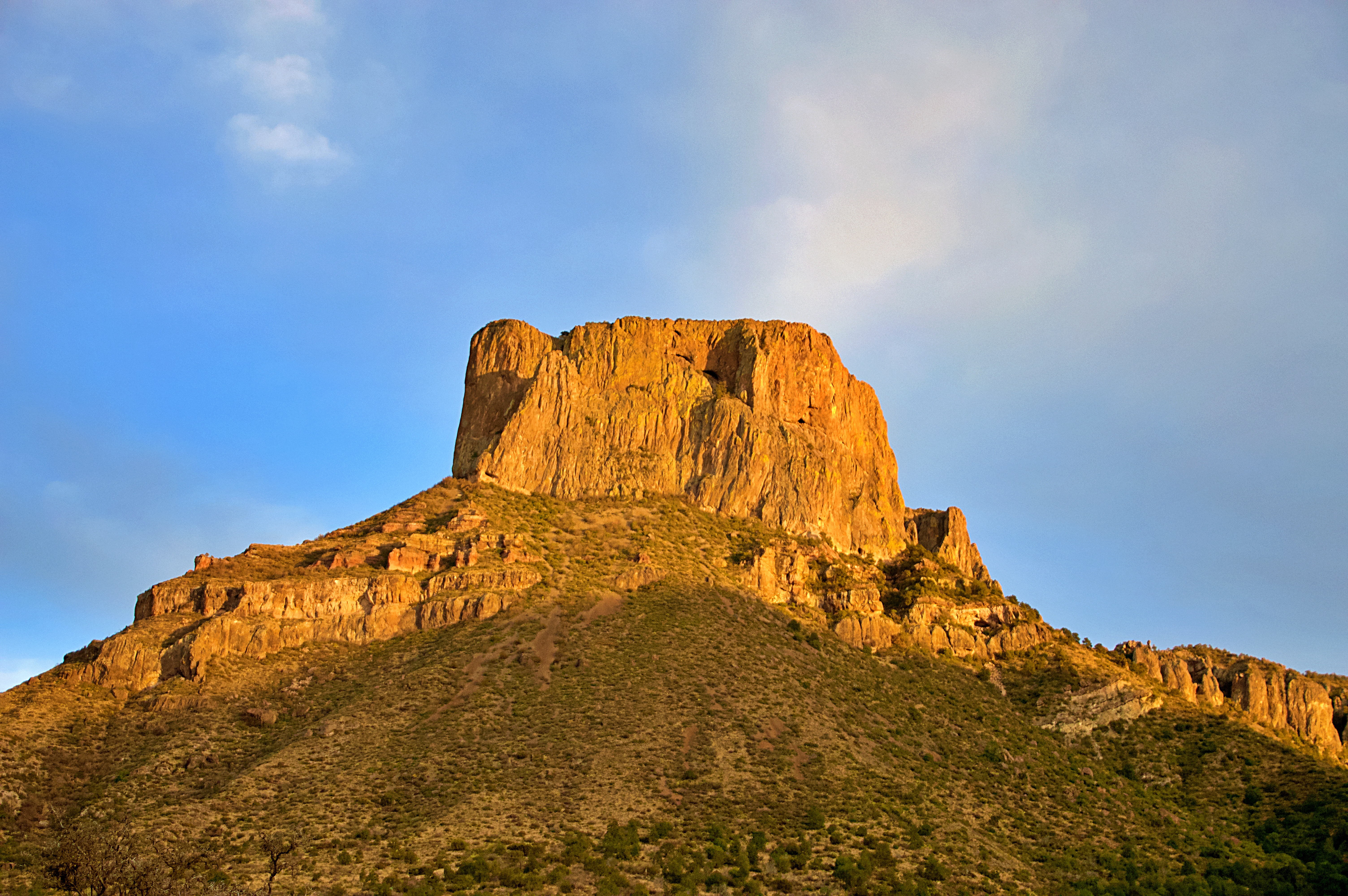 Chisos Basin at golden hour, Big Bend National Park, Texas