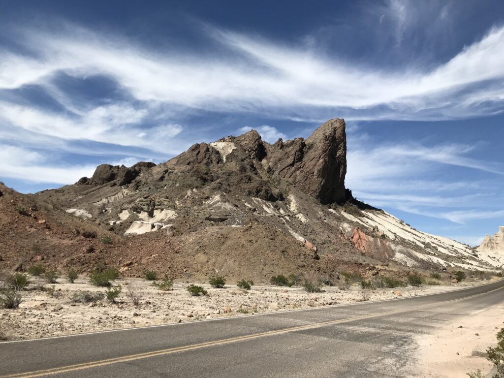 Geologic formation along Ross Maxwell Drive in Big Bend National Park